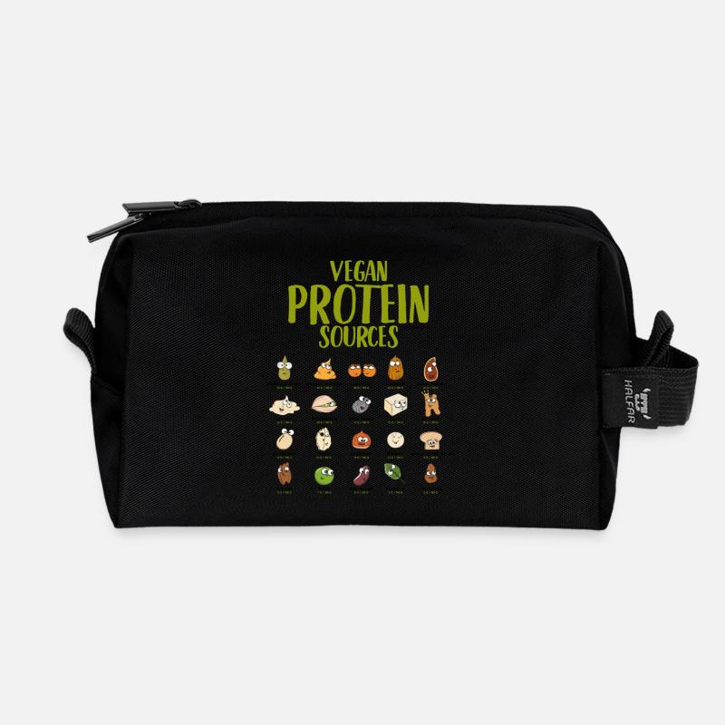Vegan Protein T-Shirt for Vegans and Vegetarians - Recycelte Kulturtasche - Schwarz