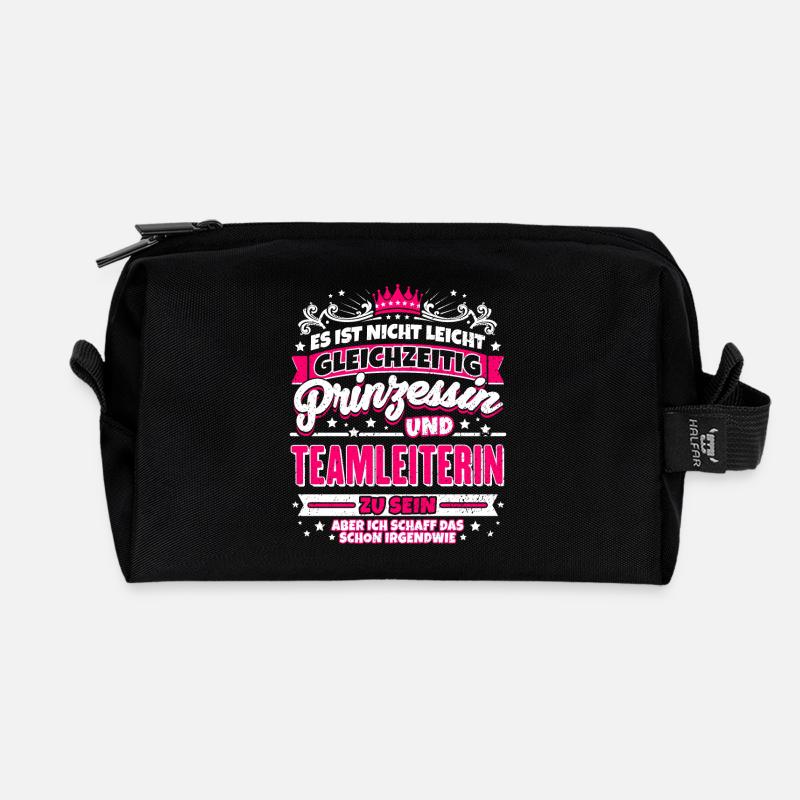 chef Princesse et équipe - Trousse de toilette en tissu recyclé - noir