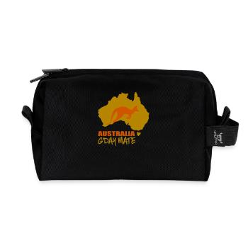Australia - Recycled Toiletry Zip Bag - black - Front