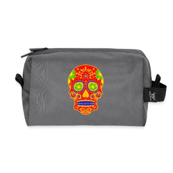 Ancient Skull Art Design - Trousse de toilette en tissu recyclé - anthracite - Devant