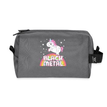 Cooles Ironisches Black Metal Musik Einhorn - Recycelte Kulturtasche - Anthrazit - Vorne
