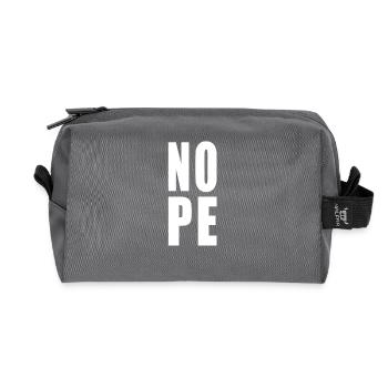 Nope - Recycled Toiletry Zip Bag - anthracite - Front