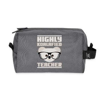 Highly Koalafied Teacher - Koala Lehrer - Recycelte Kulturtasche - Anthrazit - Vorne