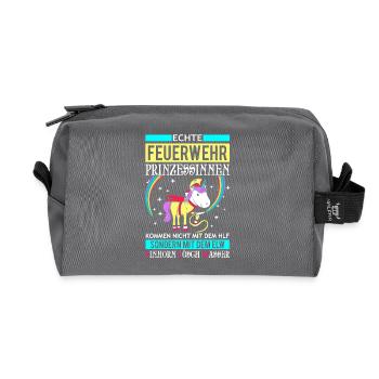 Princesse de feu - Licorne - Trousse de toilette en tissu recyclé - anthracite - Devant