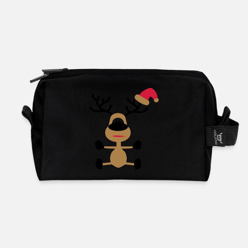 Weihnachten - Recycelte Kulturtasche - Schwarz