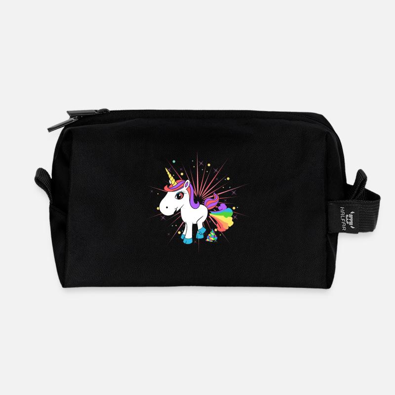 Pupsendes Einhorn - Trousse de toilette en tissu recyclé - noir