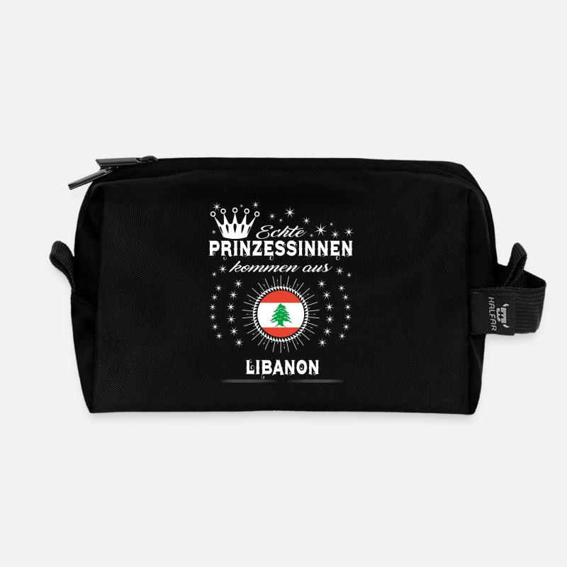 Heimat Prinzessinnen kommen LIBANON - Recycelte Kulturtasche - Schwarz
