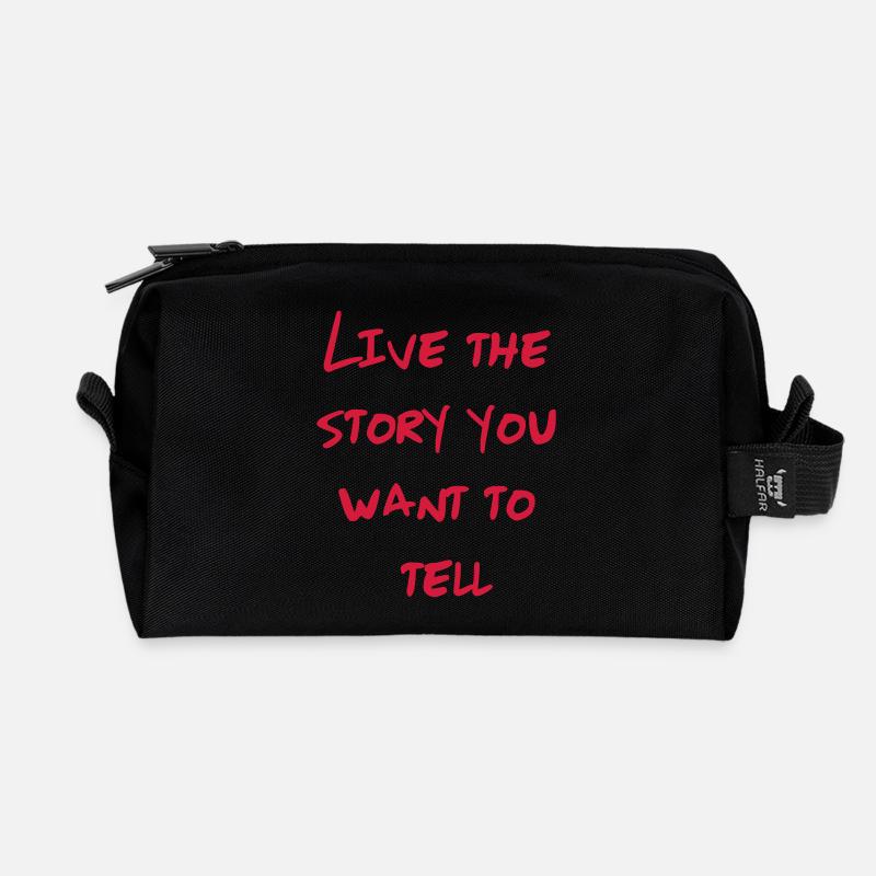 Liveyourstory - Recycelte Kulturtasche - Schwarz