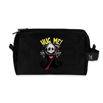 Sensenmann with heart Gothic Death Heavy Metal Pink - Recycled Toiletry Zip Bag - black - Front