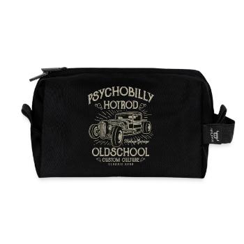 Psychobilly Hotrod - Recycelte Kulturtasche - Schwarz - Vorne