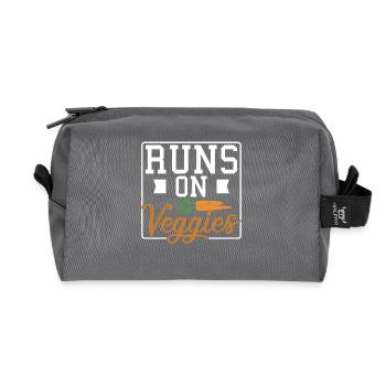 Fonctionne sur Veggies - Trousse de toilette en tissu recyclé - anthracite - Devant