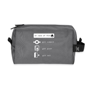 Programmeurs, développeurs, informaticiens, développeurs - Trousse de toilette en tissu recyclé - anthracite - Devant