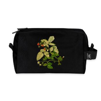 raspberry rasperry fruit veggie vegetable fruits1 - Recycled Toiletry Zip Bag - black - Front