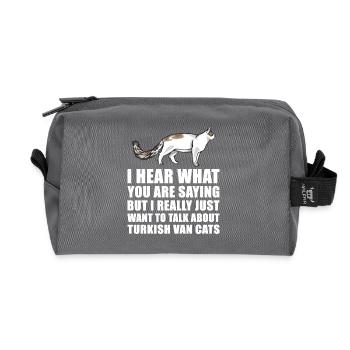 Turkish Van Cat Nettes Geschenk - Recycelte Kulturtasche - Anthrazit - Vorne