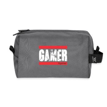 Gamer - Recycelte Kulturtasche - Anthrazit - Vorne