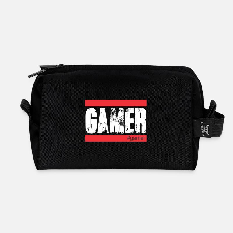 Gamer - Recycelte Kulturtasche - Schwarz