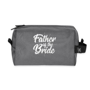 Shirt für Brautvater als Geschenk zur Hochzeit - Recycelte Kulturtasche - Anthrazit - Vorne