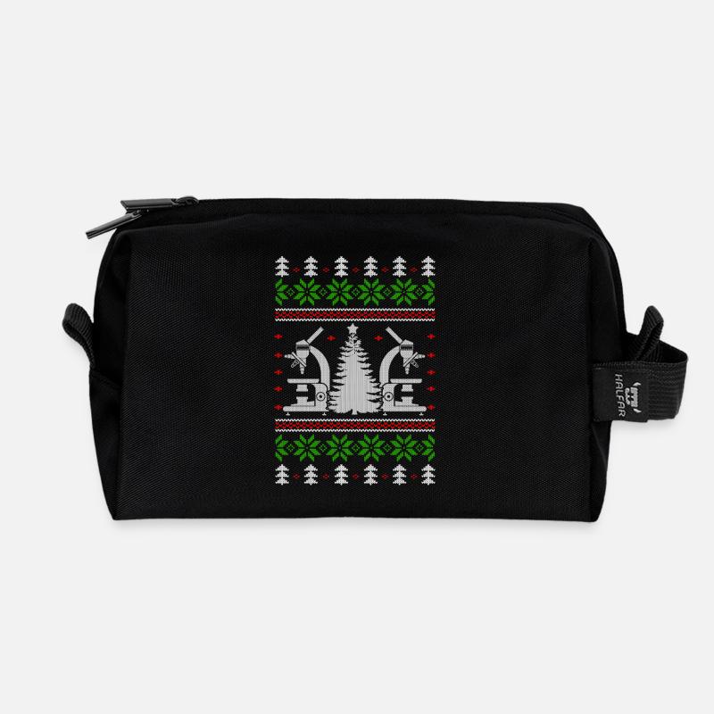 chemistry science ugly christmas - Recycelte Kulturtasche - Schwarz