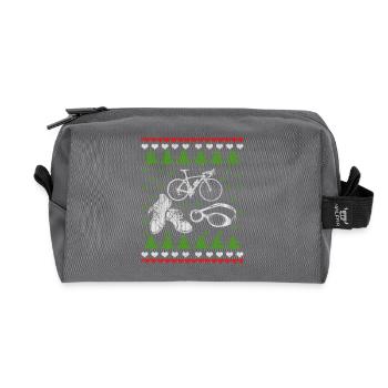 Triathlon Ugly Christmas Jumper Triathlete - Recycelte Kulturtasche - Anthrazit - Vorne