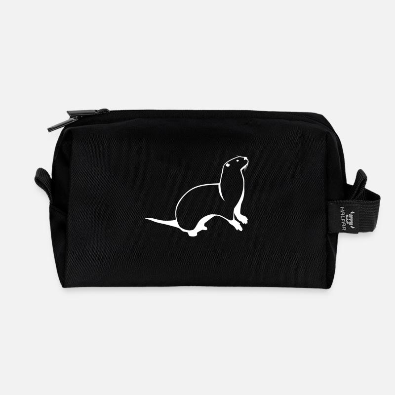 otter - Recycled Toiletry Zip Bag - black
