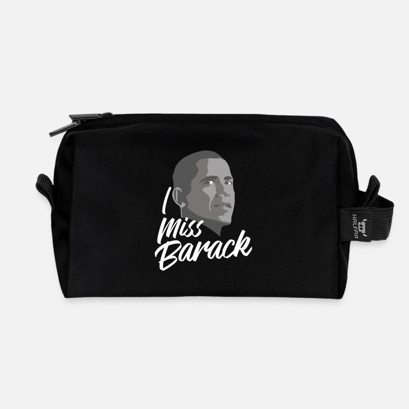 I Miss Barack - Recycelte Kulturtasche - Schwarz