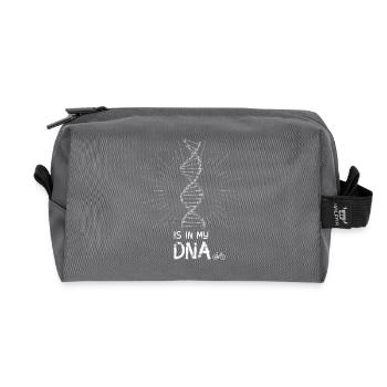 Bicycle Chain Helix DNA Biker Road Bike bmx mtb bike - Recycled Toiletry Zip Bag - anthracite - Front