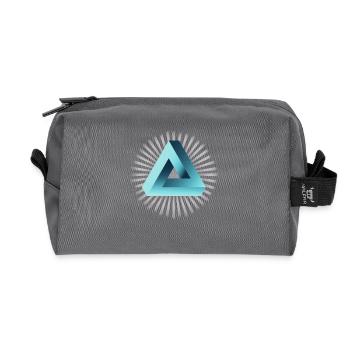 illusion illuminati triangle pyramide nerd maths - Trousse de toilette en tissu recyclé - anthracite - Devant