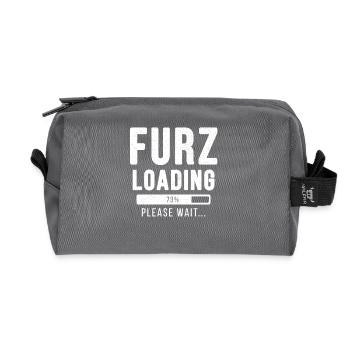 Furz loading... Please wait! - Fart Shirt - Recycelte Kulturtasche - Anthrazit - Vorne