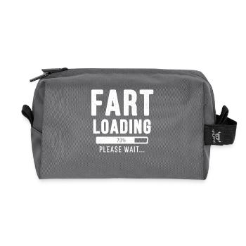 Chargement en cours ... Fart S'il vous plaît attendre! - shirt péter - Trousse de toilette en tissu recyclé - anthracite - Devant