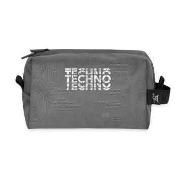 Techno Music Bass Shirt - Recycelte Kulturtasche - Anthrazit - Vorne