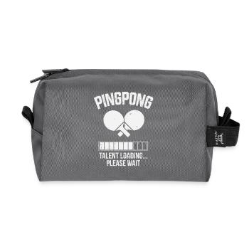 Ping-à-table Le talent charge s’il vous plaît attendre cadeau - Trousse de toilette en tissu recyclé - anthracite - Devant