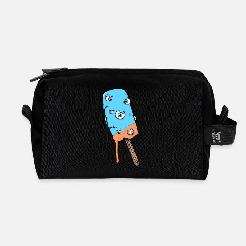 Eyes Cream Delight - Recycled Toiletry Zip Bag - black