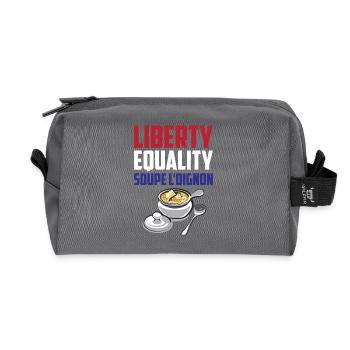 Liberté, Egalité Soupe L'Oignon Cool French Food - Trousse de toilette en tissu recyclé - anthracite - Devant