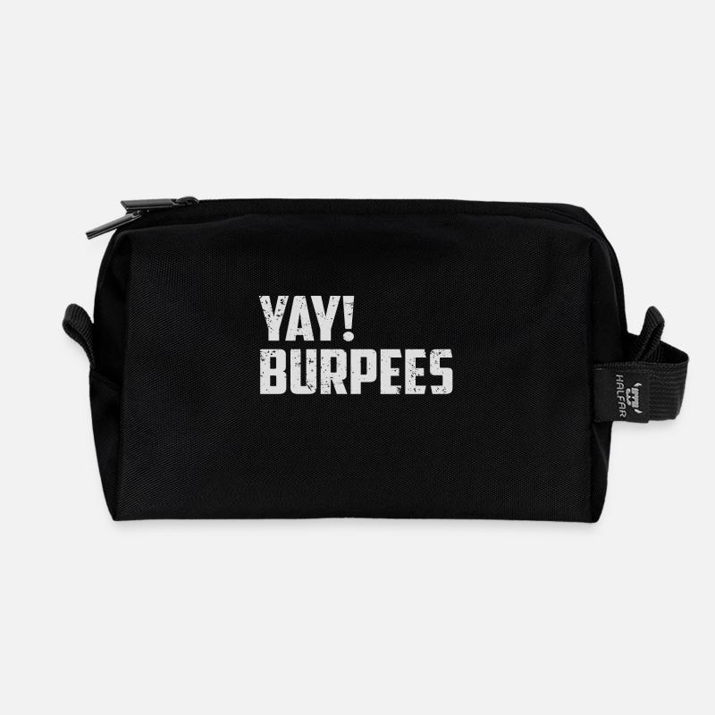 Yay Burpees Shirt - Recycelte Kulturtasche - Schwarz