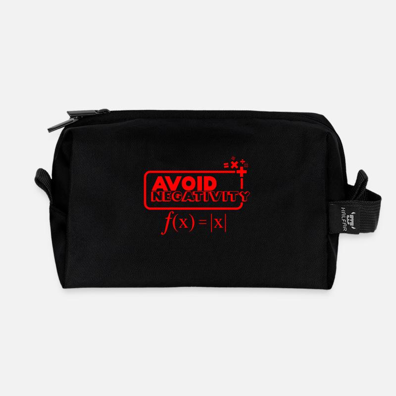 Avoid negativity - red - Recycled Toiletry Zip Bag - black