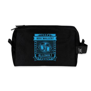 Wäller Bier Motiv PROST GESCHENK - Recycelte Kulturtasche - Schwarz - Vorne