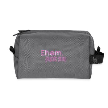Husband Fuck you provocation humor joke gift - Recycled Toiletry Zip Bag - anthracite - Front
