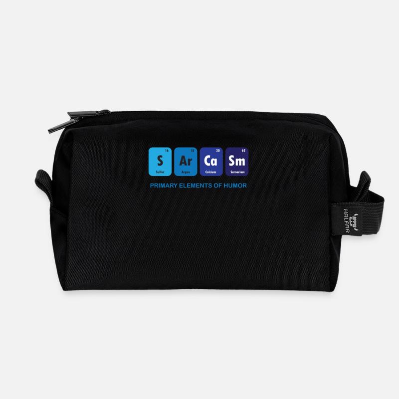 Funny - Sarkasmus - Element - Blau - Lustig - Cool - Trousse de toilette en tissu recyclé - noir
