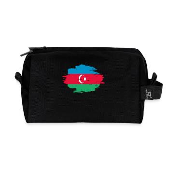 drapeau indigène, l'origine de l'amour Azerbaïdjan .png - Trousse de toilette en tissu recyclé - noir - Devant