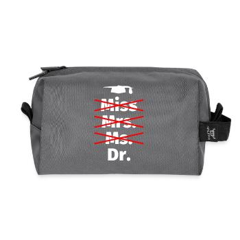 Thèse doctorat doctorat cadeau de fin d'études - Trousse de toilette en tissu recyclé - anthracite - Devant