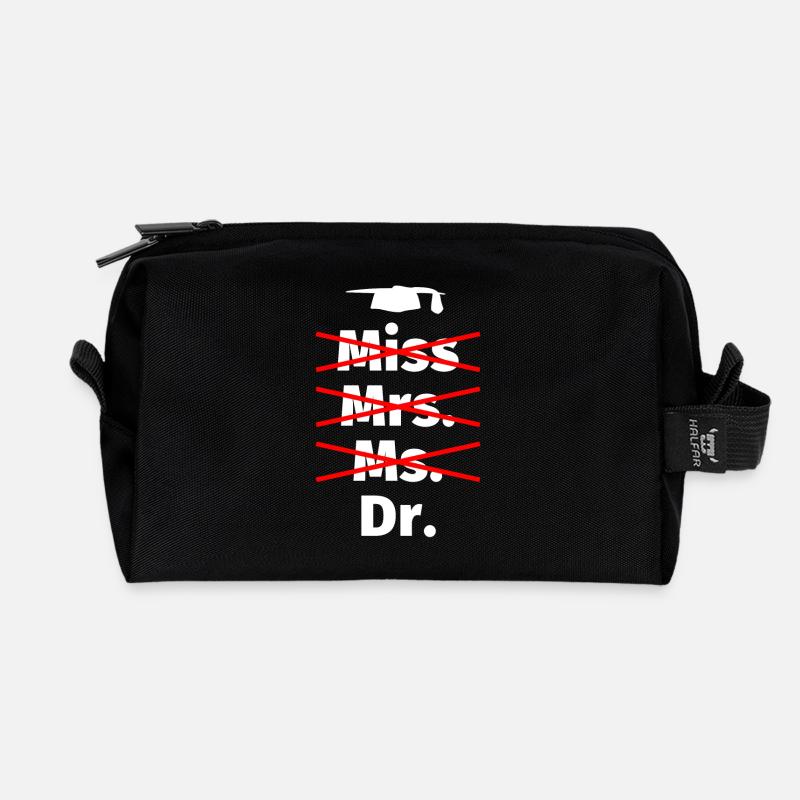 Doktorarbeit Frau Doktorandin Promotion Geschenk - Recycelte Kulturtasche - Schwarz