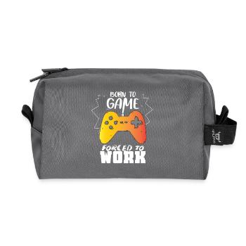 Gaming ballot idée cadeau geek - Trousse de toilette en tissu recyclé - anthracite - Devant