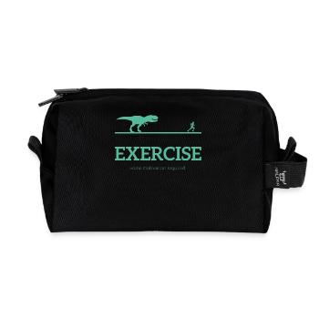 Training T-Shirt - Running - Sports - Funny - Recycled Toiletry Zip Bag - black - Front
