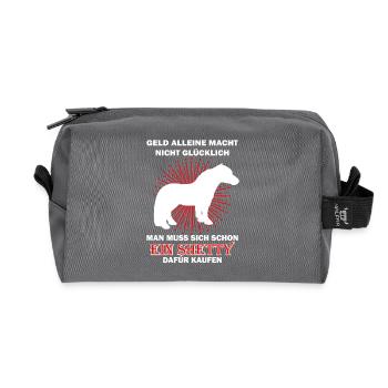 Shetty Shetland pony - Recycled Toiletry Zip Bag - anthracite - Front