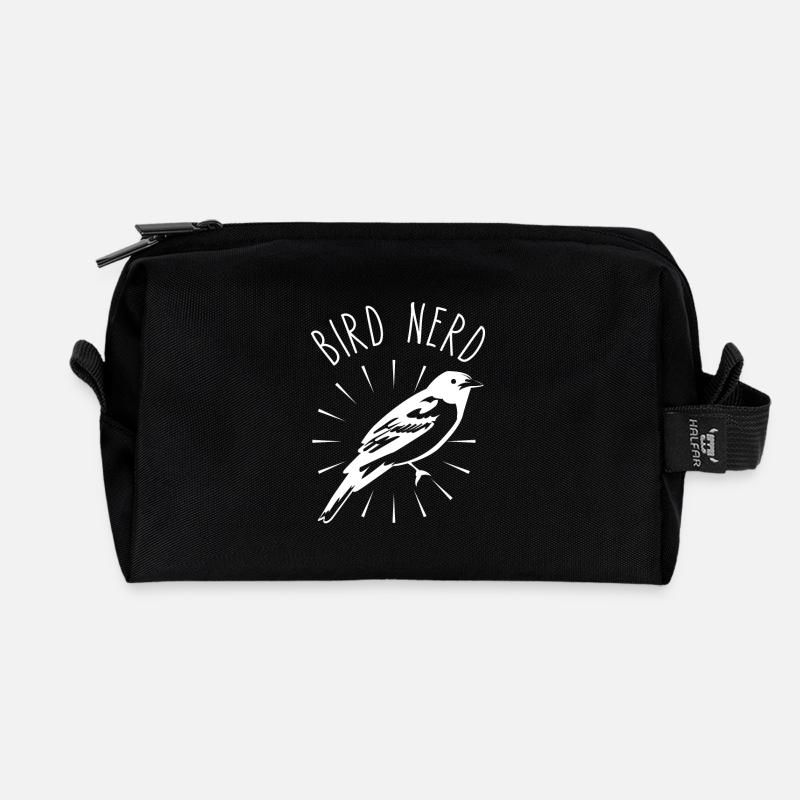 Vogel-Nerd-T-Shirt - lustiger Bird-Watching Birding - Recycelte Kulturtasche - Schwarz