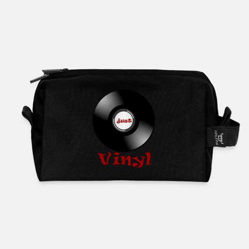 Vinyl Schallplatte - Turntable - Recycelte Kulturtasche - Schwarz