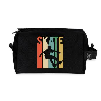 Skateboarding Skater Skateboard Skating Vintage - Recycelte Kulturtasche - Schwarz - Vorne