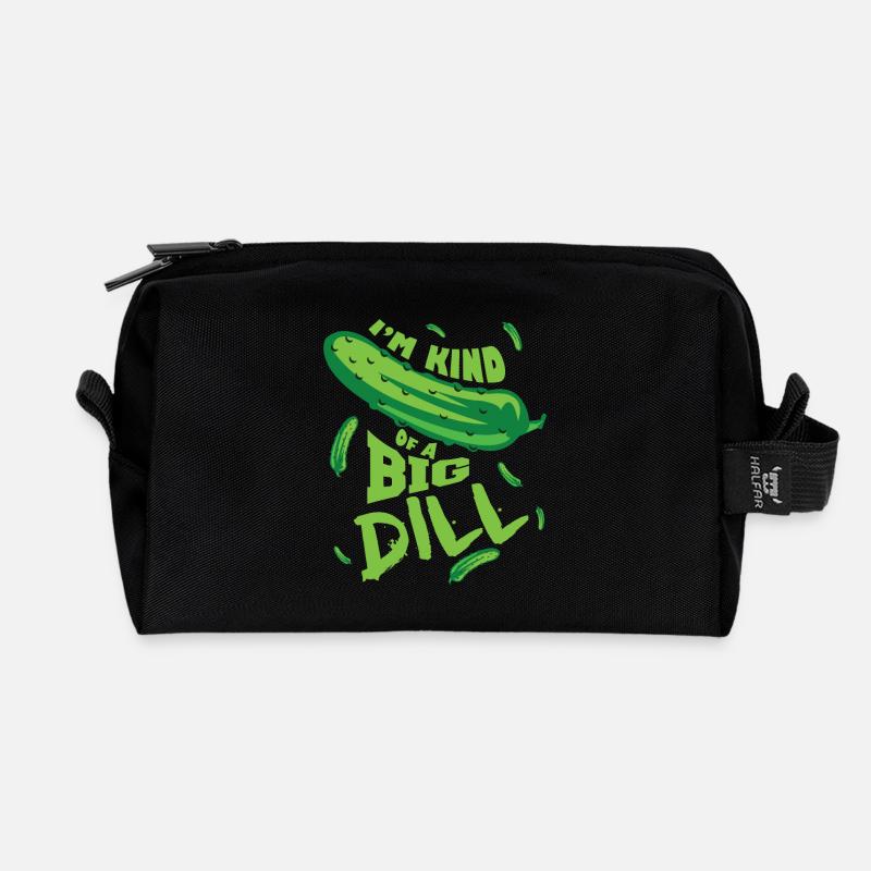 Funny cucumber - Recycled Toiletry Zip Bag - black