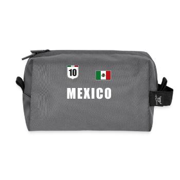 Mexico T-shirt Mexican flag jersey football - Recycled Toiletry Zip Bag - anthracite - Front