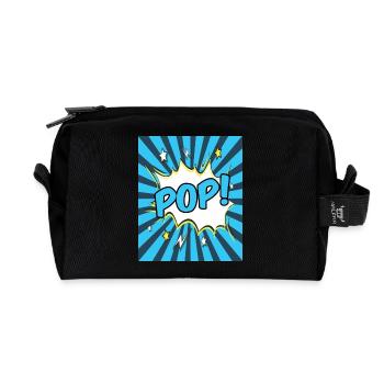 Pop-Art - Recycelte Kulturtasche - Schwarz - Vorne